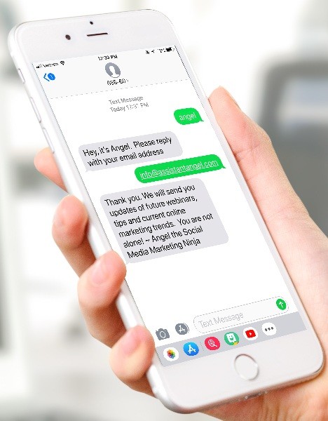 Text ANGEL to 66866 for current online marketing trends.